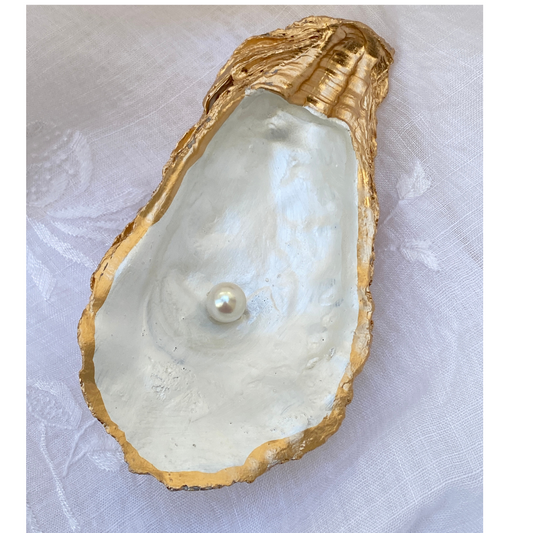 Oyster Shell Art Pearl in Center | Pearl 30th Anniversary Gift