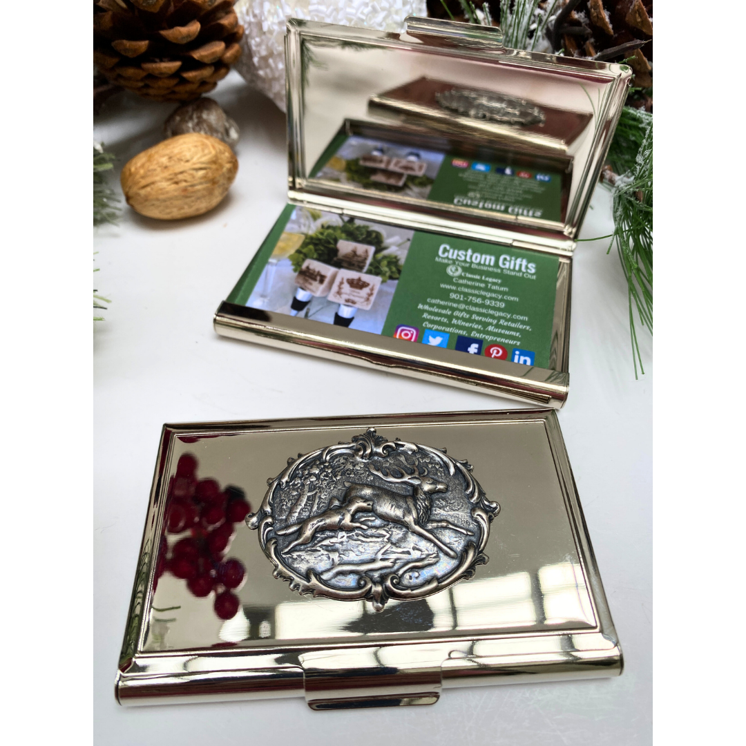 Stag Deer and Hound Business Card Holder