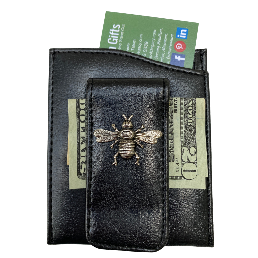 Bee Faux Leather Money Clip | Gift for Bee Lover
