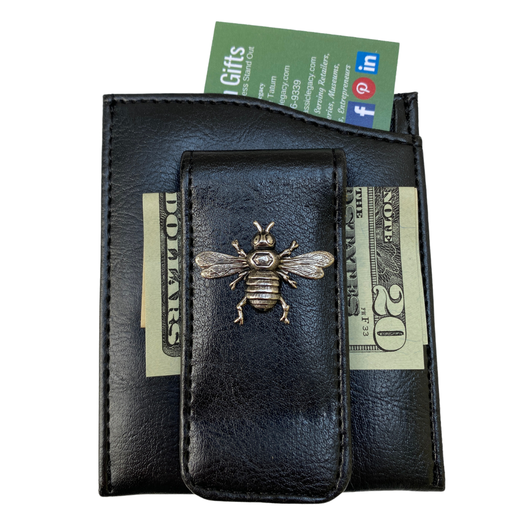 Bee Faux Leather Money Clip | Gift for Bee Lover