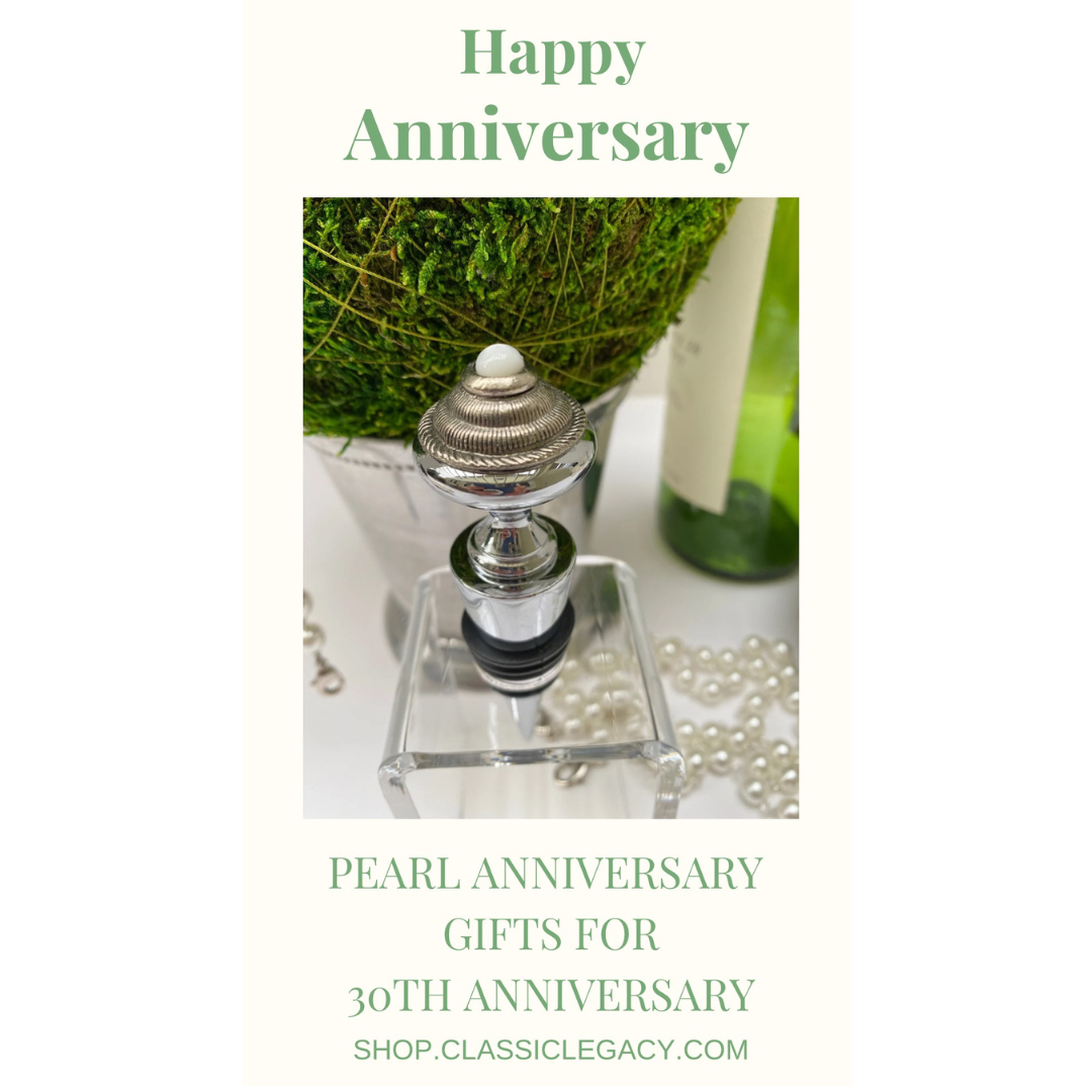 Mother of Pearl Wine Bottle Stopper | 30th Anniversary Present
