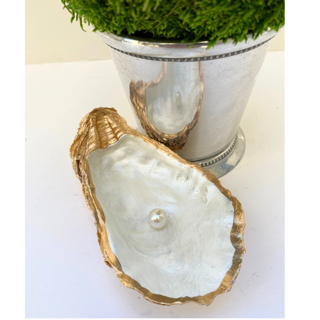 Oyster Shell Art Pearl in Center | Pearl 30th Anniversary Gift