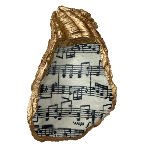 Music Note Oyster Shell Art