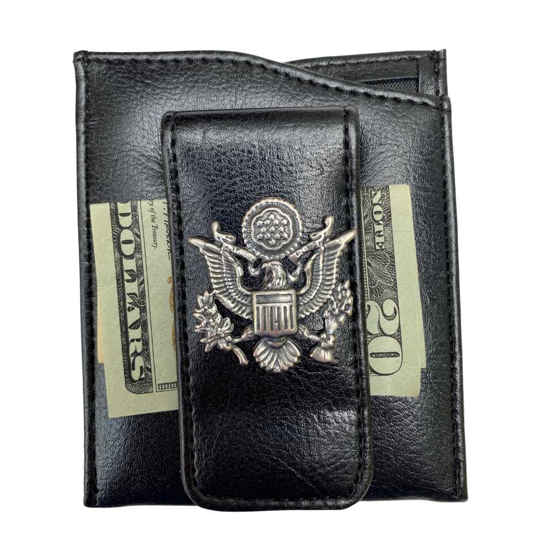 Money Clip with Silver USA Great Seal Medallion | Gift for Dad | Father's Day