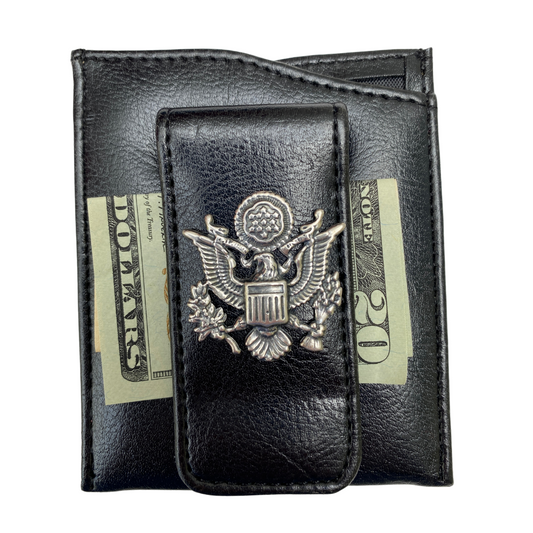 Money Clip with Silver USA Great Seal Medallion | Gift for Dad | Father's Day
