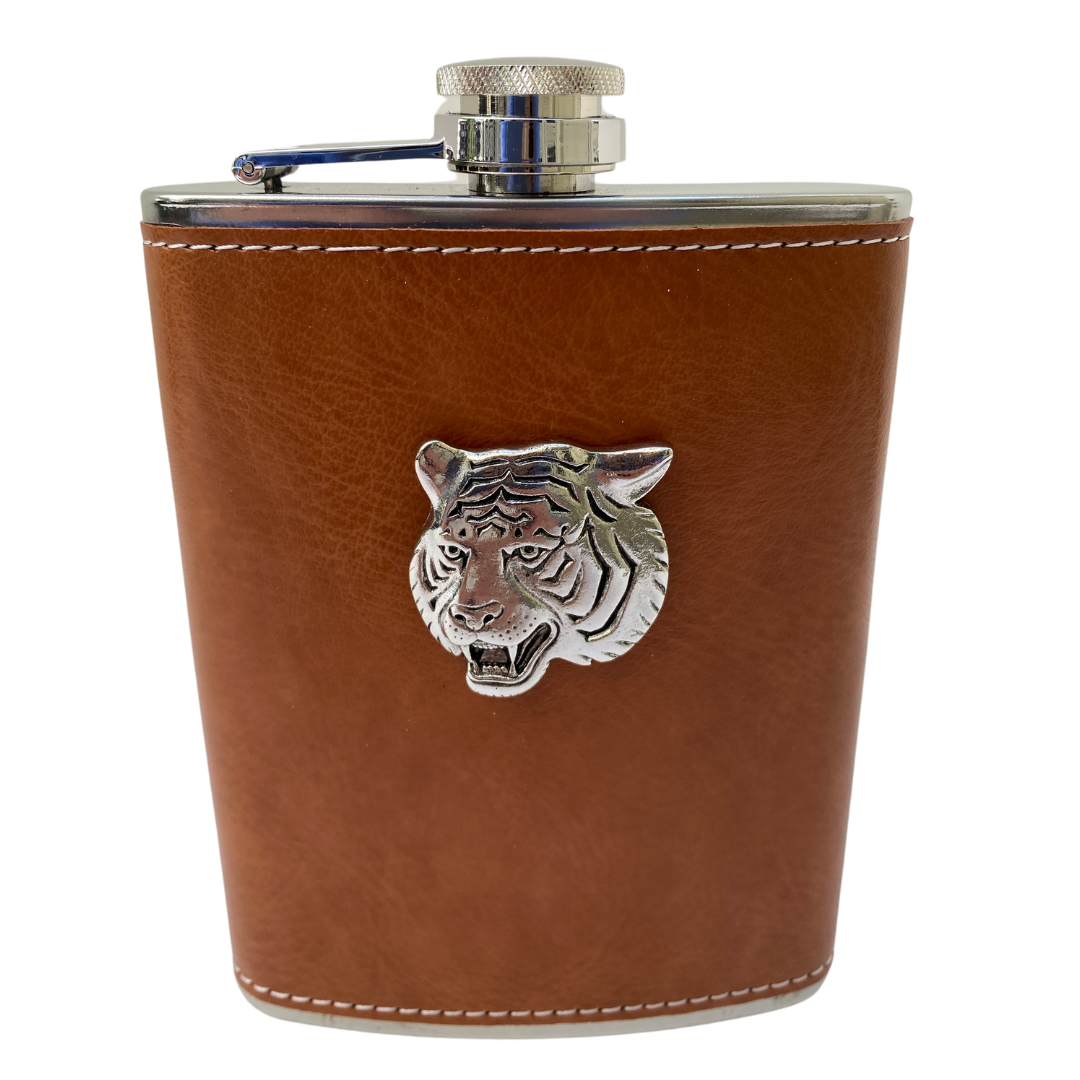 Tiger Leather Flask