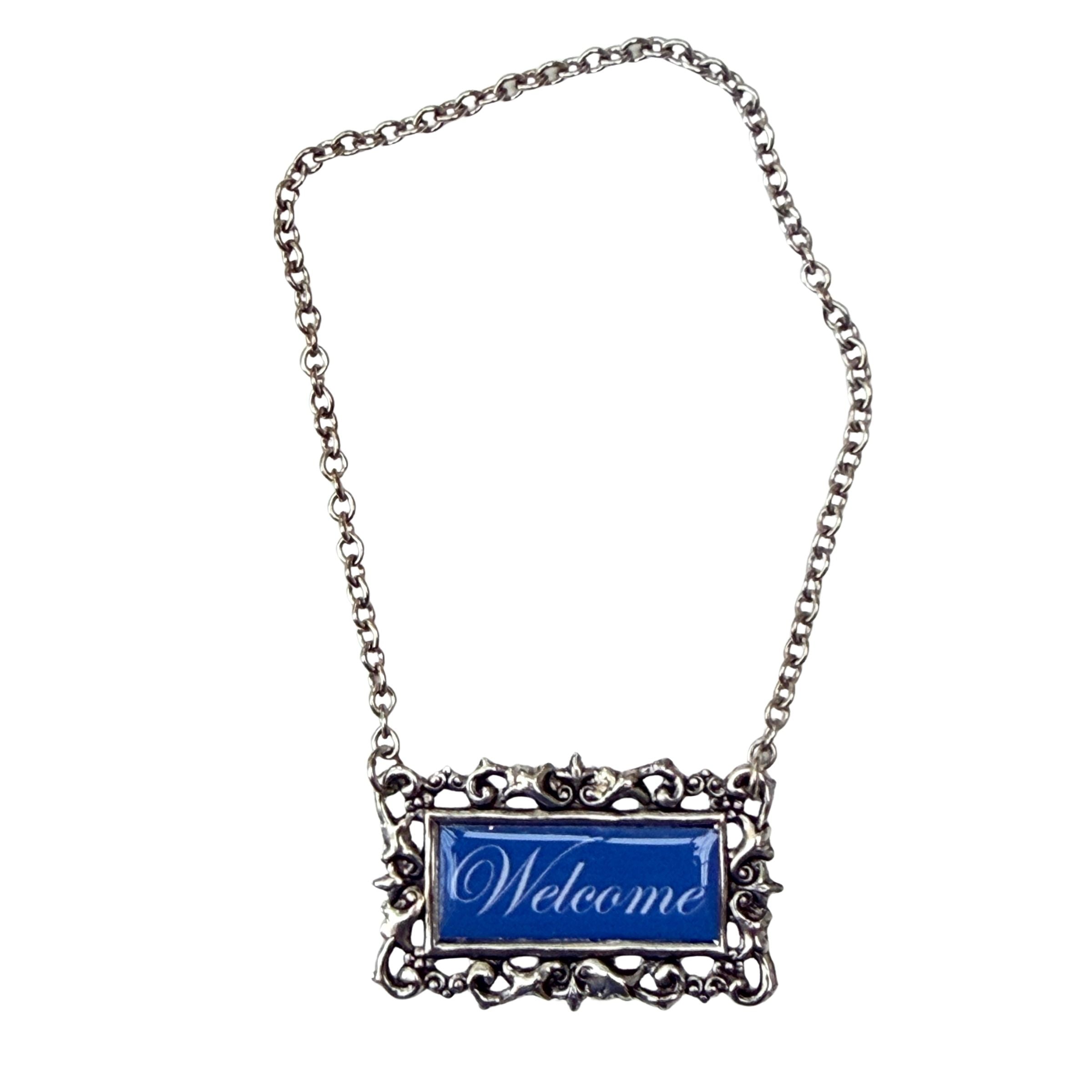 Welcome Decanter Marker Label | Handcrafted Silver