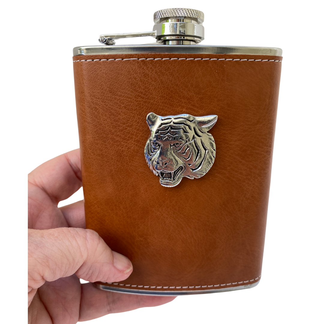 Tiger Leather Flask