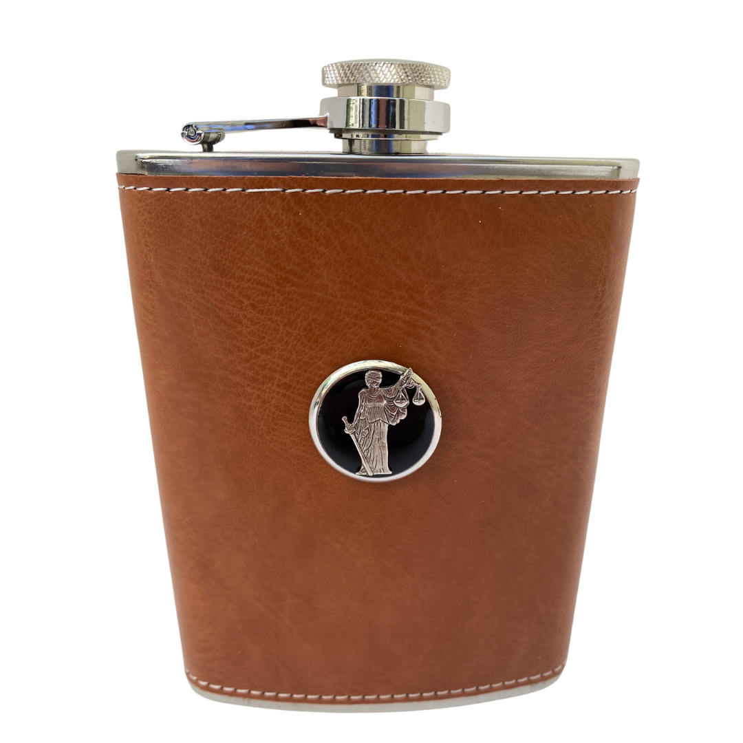 Lawyer Leather Flask