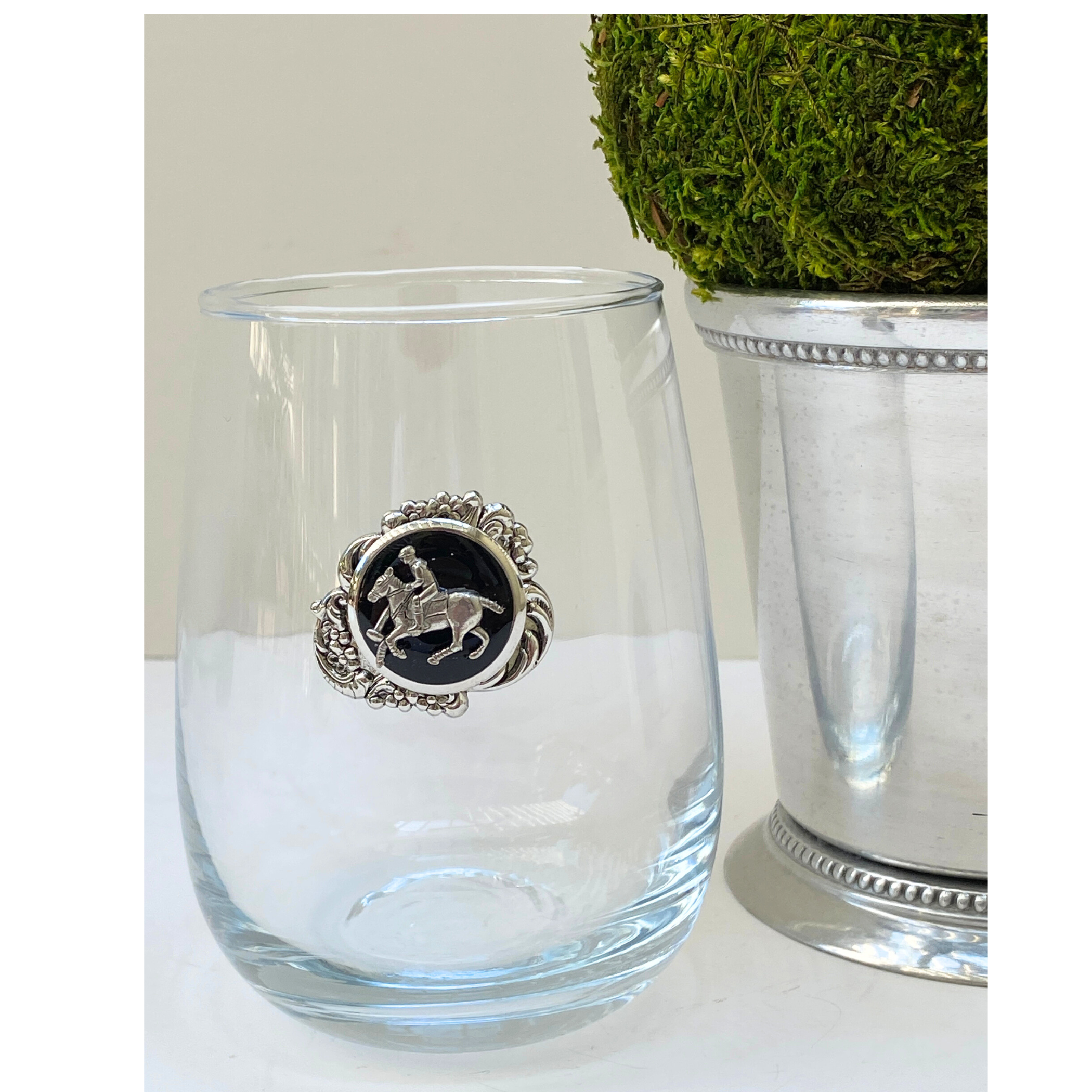 Polo Horse Lover Stemless Wine Glass