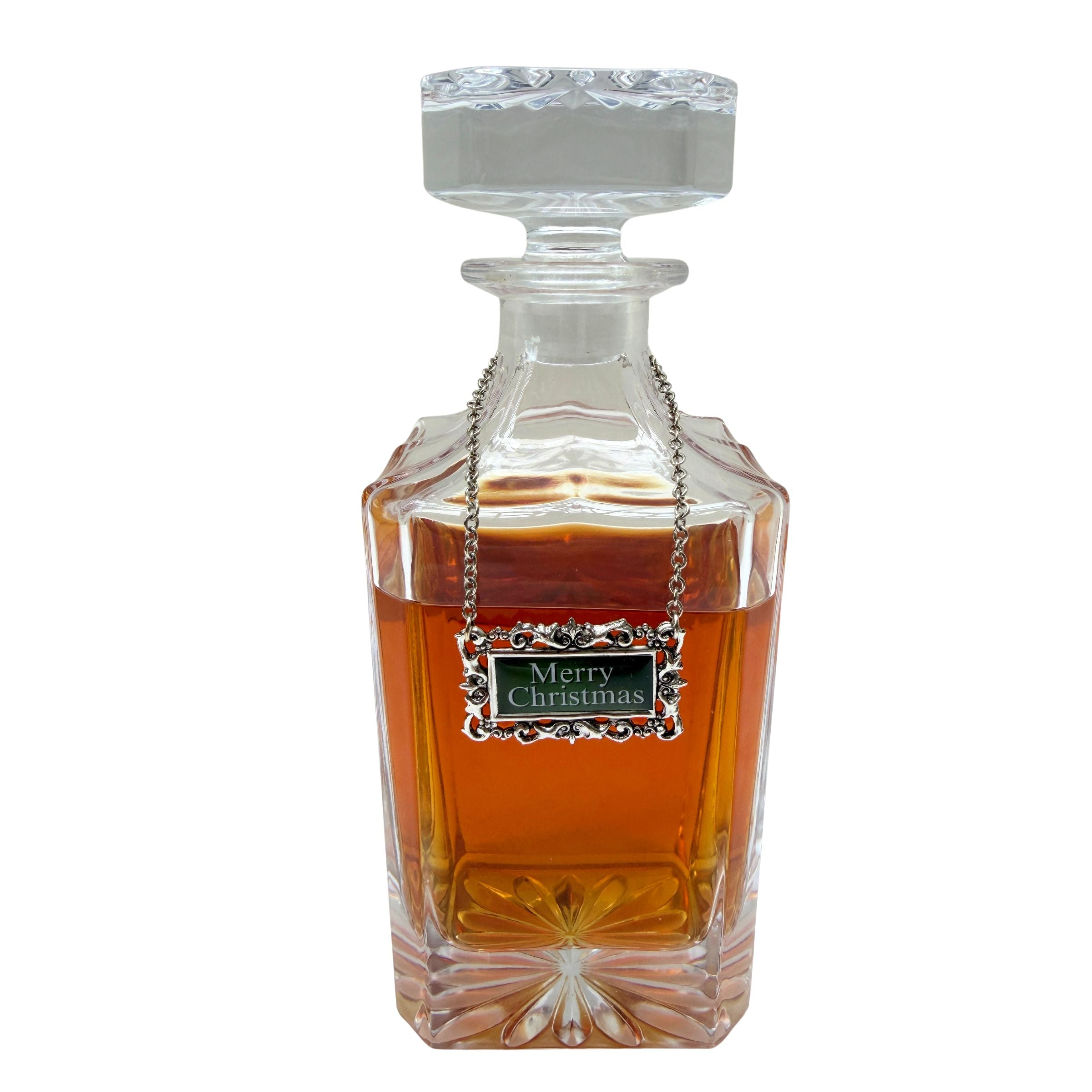 Merry Christmas Decanter Label Marker | Handcrafted