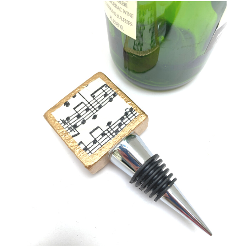 Music Theme Bottle Stopper | Gift for Music Lover