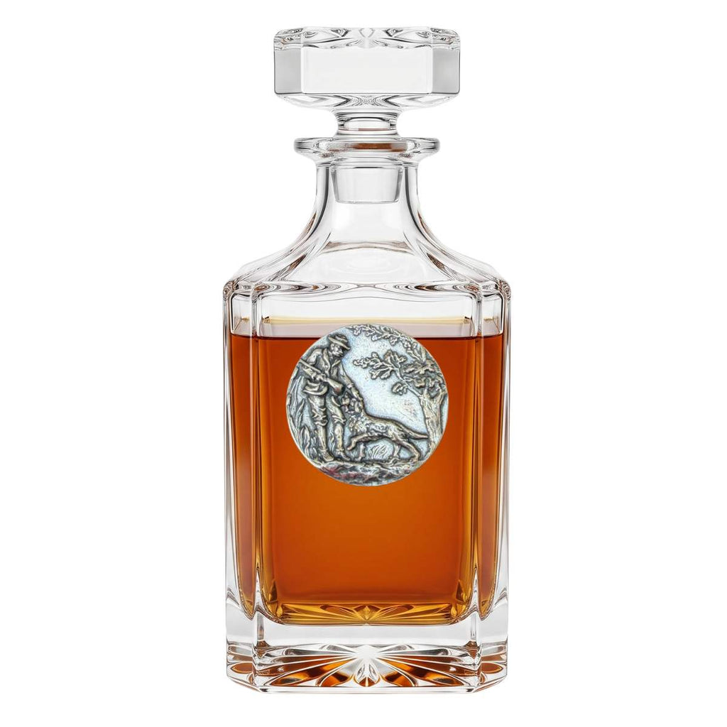Decanter for Waterfowler | Hunter & Dog Silver Medallion