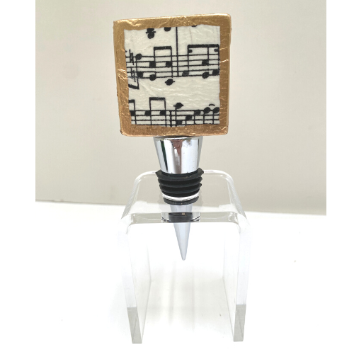 Music Theme Bottle Stopper | Gift for Music Lover