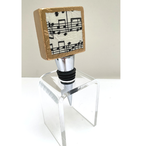 Music Theme Bottle Stopper | Gift for Music Lover