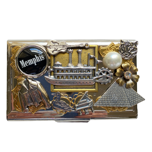 Memphis Collage Business Card Holder