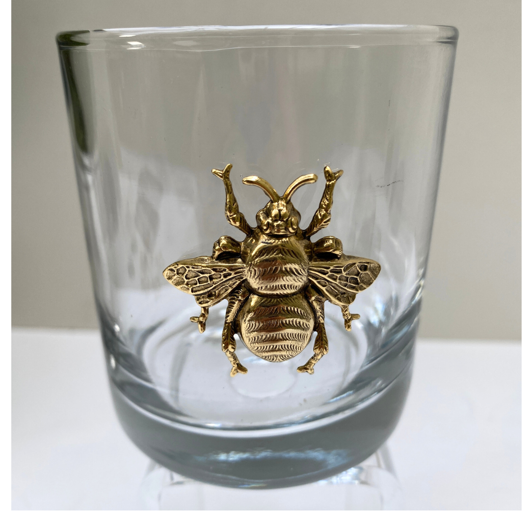 Gold Bee Bourbon Glass | Bee Lover Gift