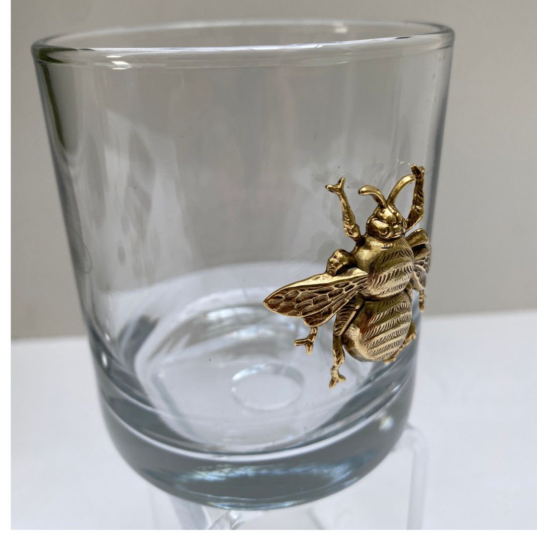 Gold Bee Bourbon Glass | Bee Lover Gift