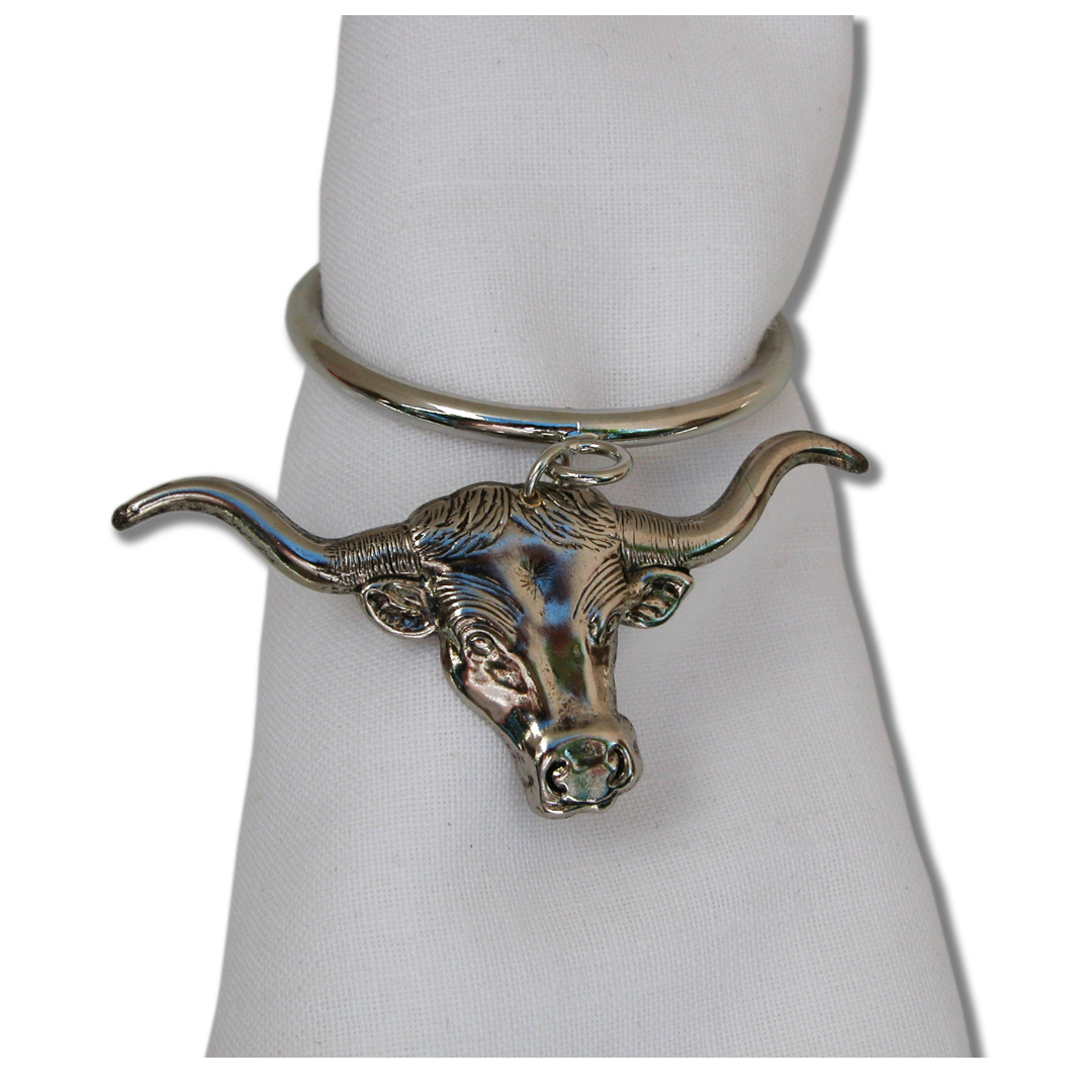 Longhorn Napkin Rings | Set of Four | Gift for Longhorn Fan