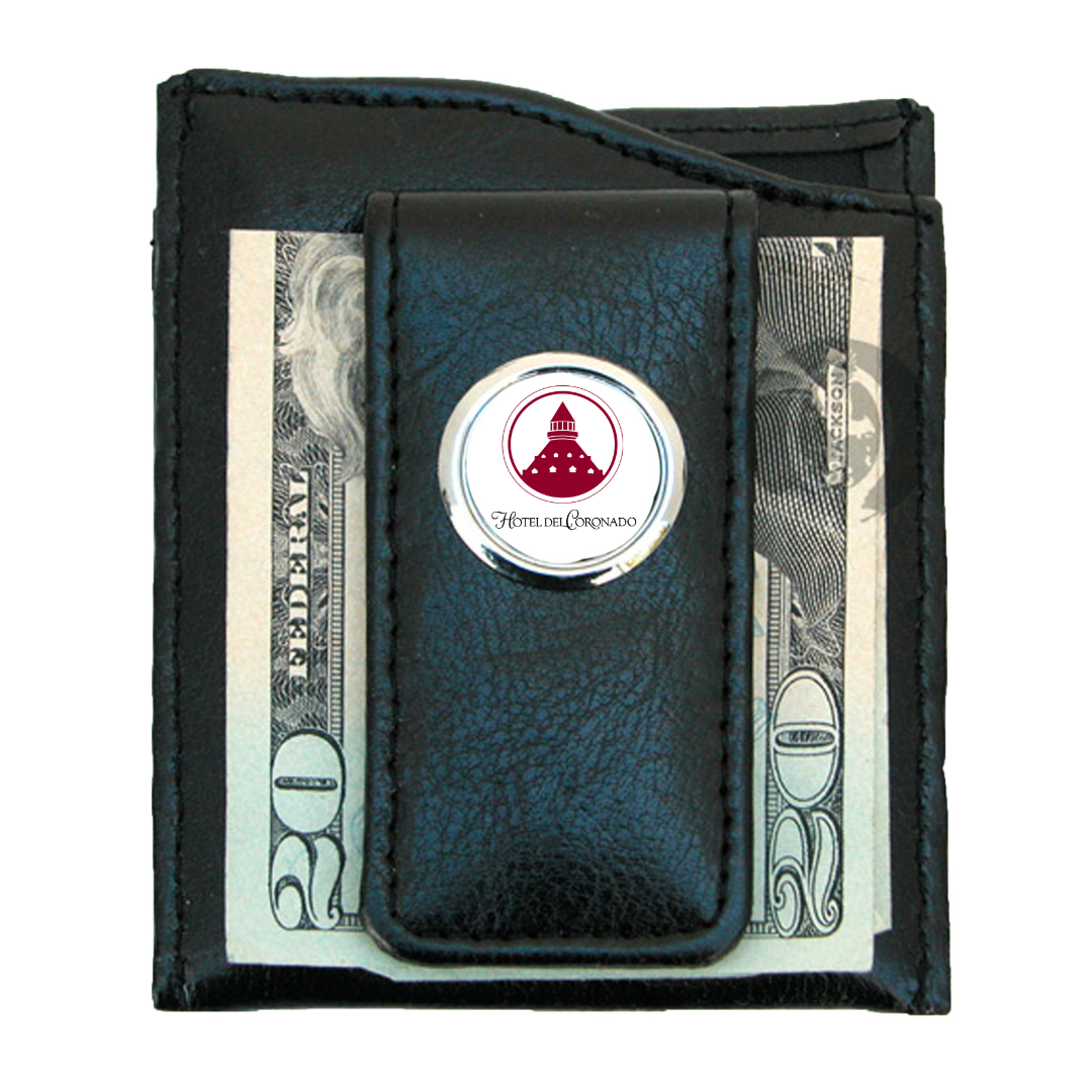 Personalized Money Clip | Black Faux Leather