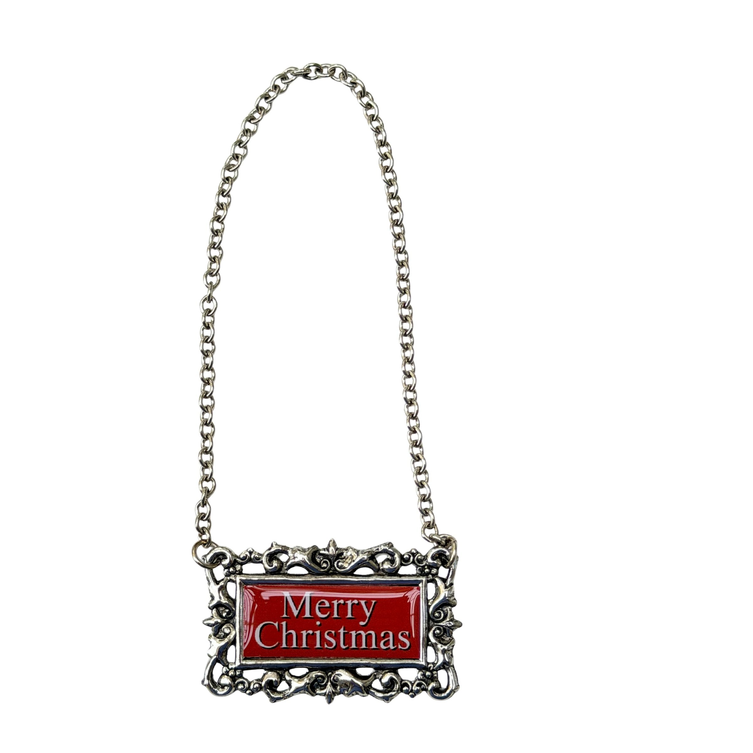 Merry Christmas Decanter Label Marker | Handcrafted