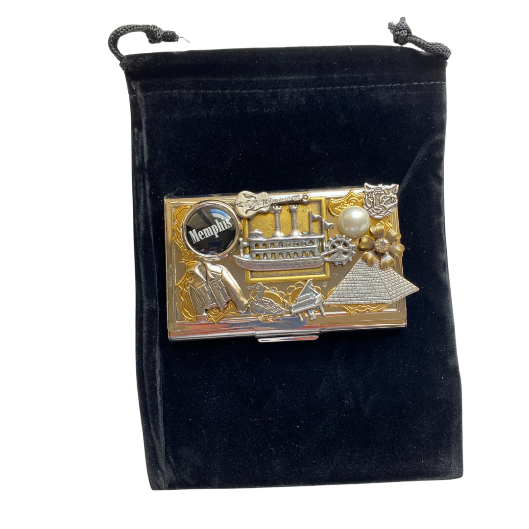 Memphis Collage Business Card Holder