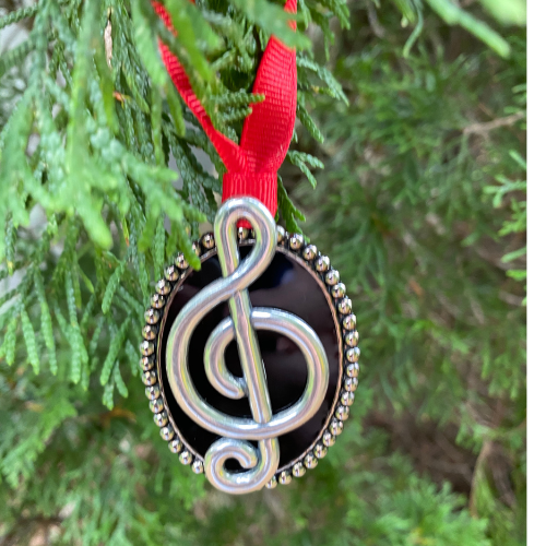 Treble Clef Christmas Ornament for Music Lovers