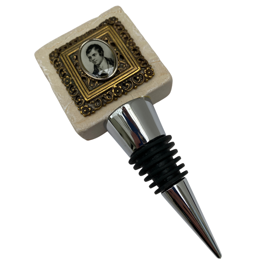 Robert Burns Marble Bottle Stopper