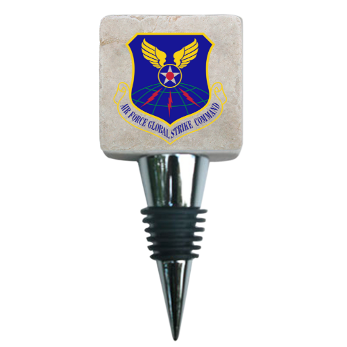 Airforce Marble Wine Bottle Stopper with Your logo or art