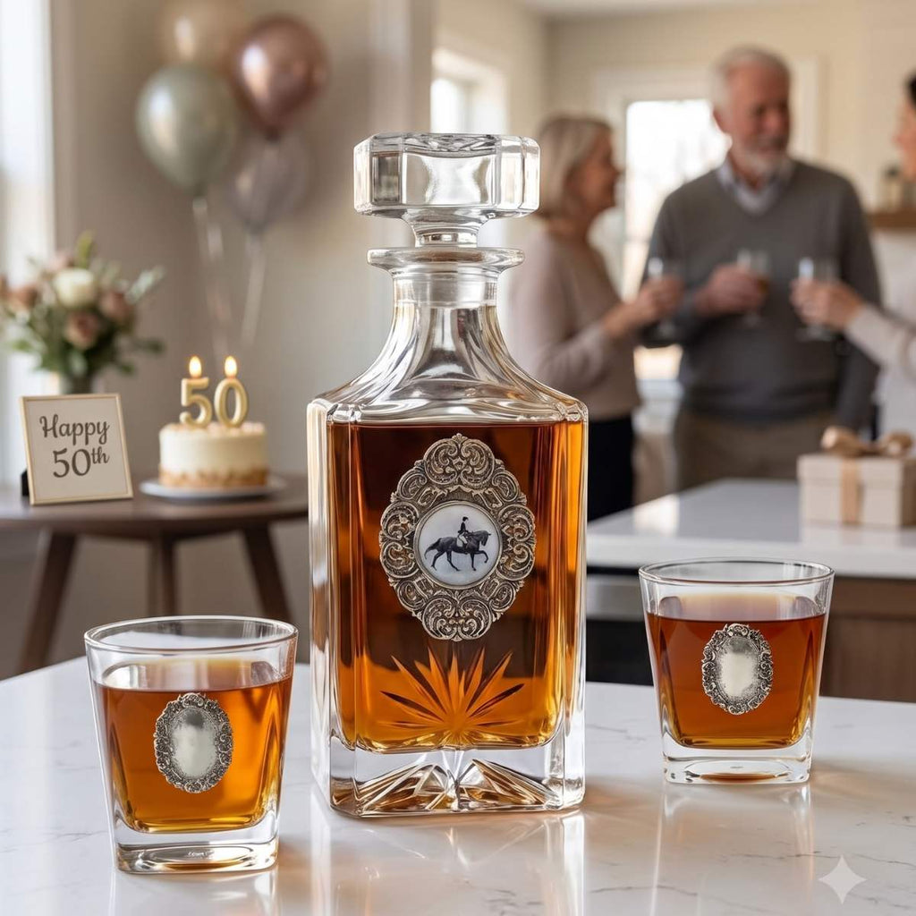 Dressage Decanter Set  | Gift for Dressage Lover & Enthusiast