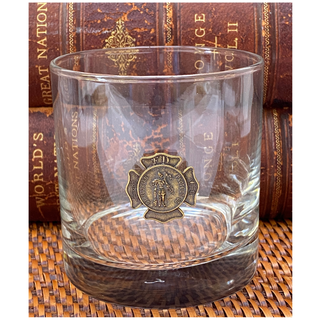 Firefighter Theme Bourbon Glass