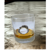 Bourbon Glass with Silver Setting and Mother of Pearl on Marble Counter