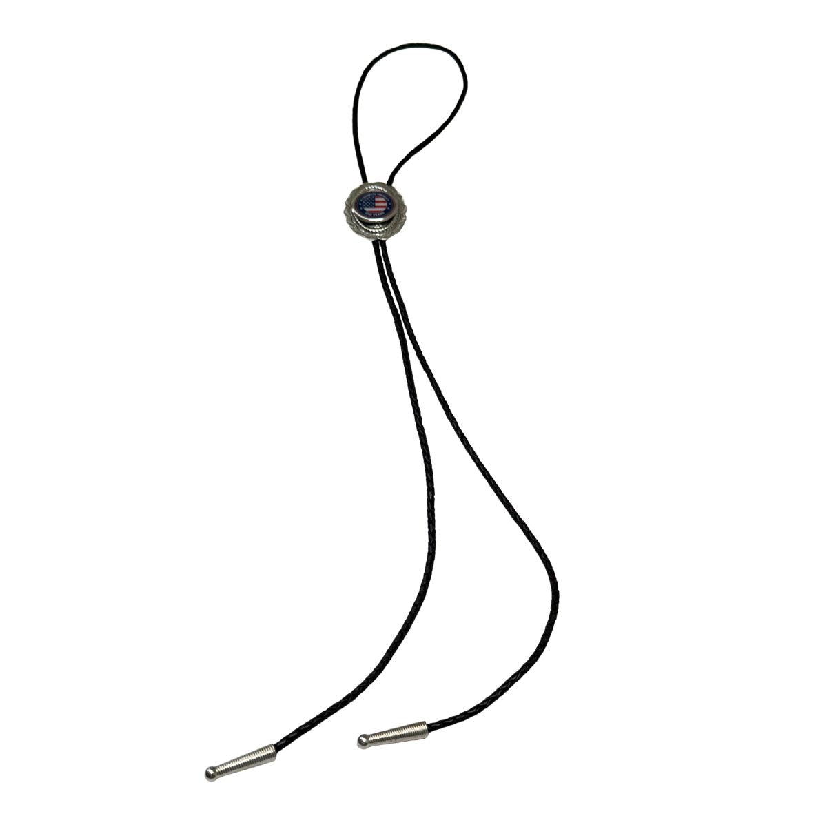 Bolo tie with "Celebrate America 250 "  medallion.  Great accessory to wear to celebrate America at a Western event.