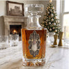 Decanter with Vintage Fancy  Silver Medallion