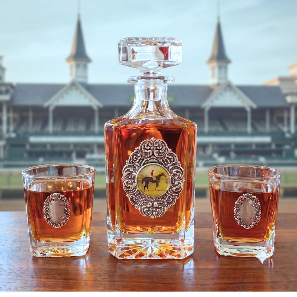 Horserace Decanter Set | Gift for Racehorse Fan