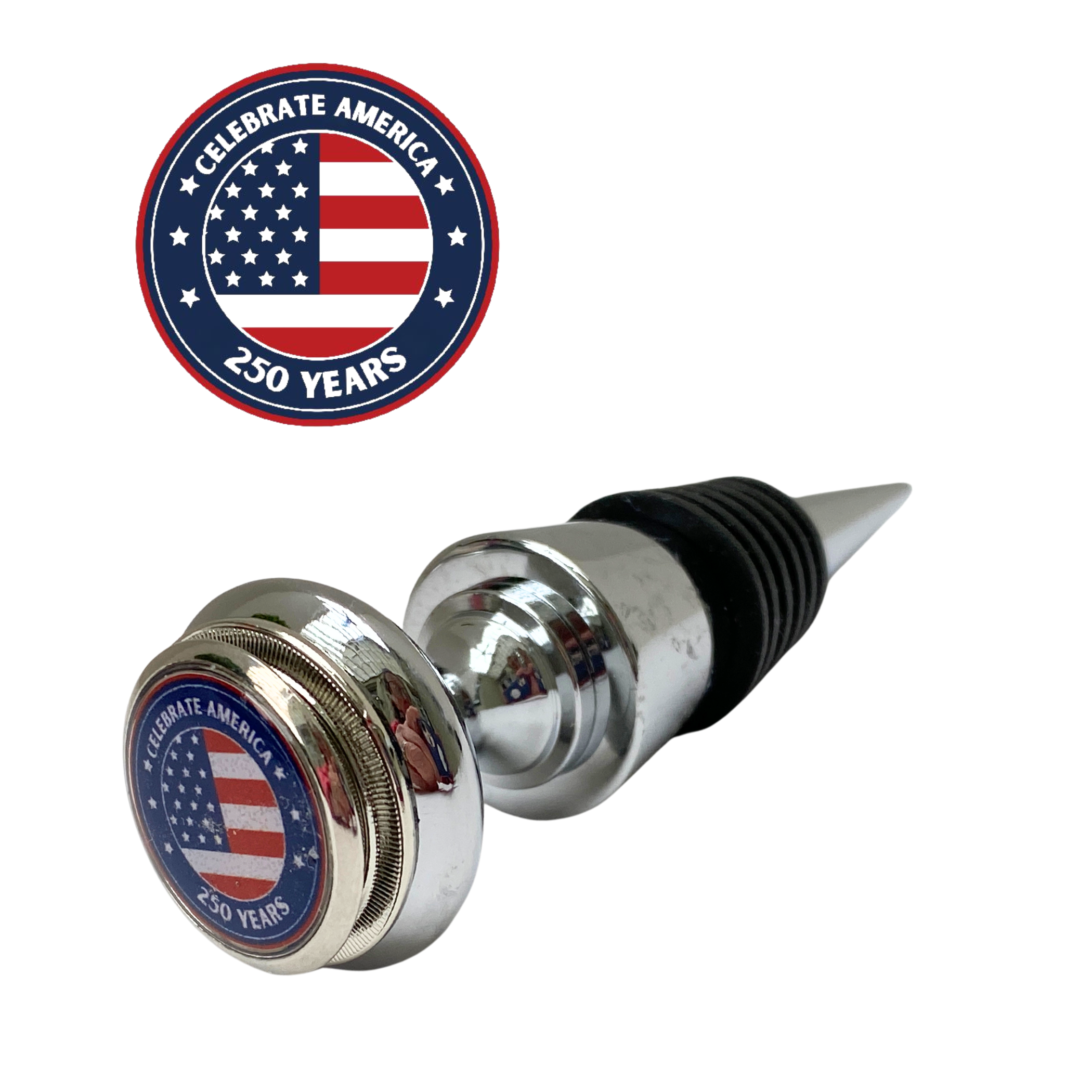 Bottle Stopper with Celebrate America 250 Years | Gift for 250th Anniversary