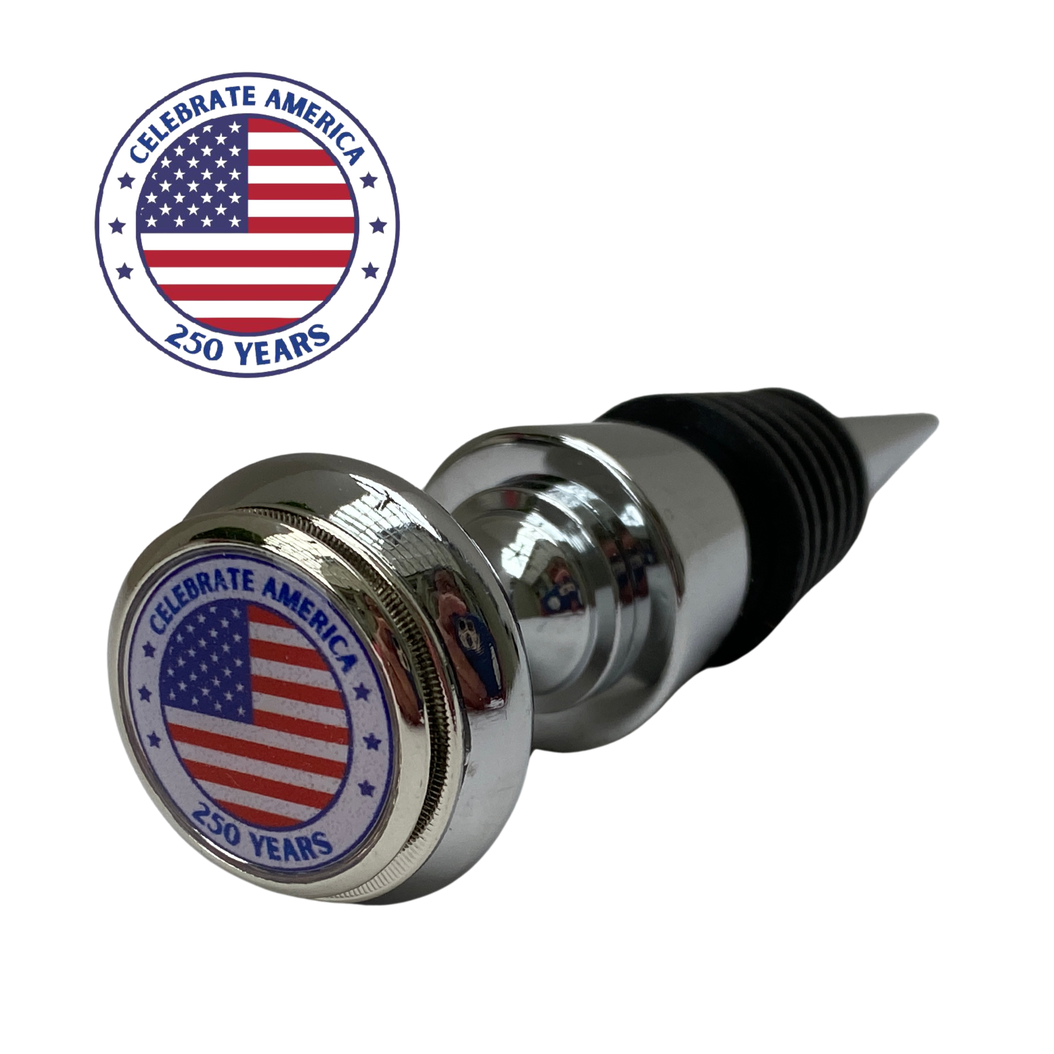 Bottle Stopper with Celebrate America 250 Years | Gift for 250th Anniversary