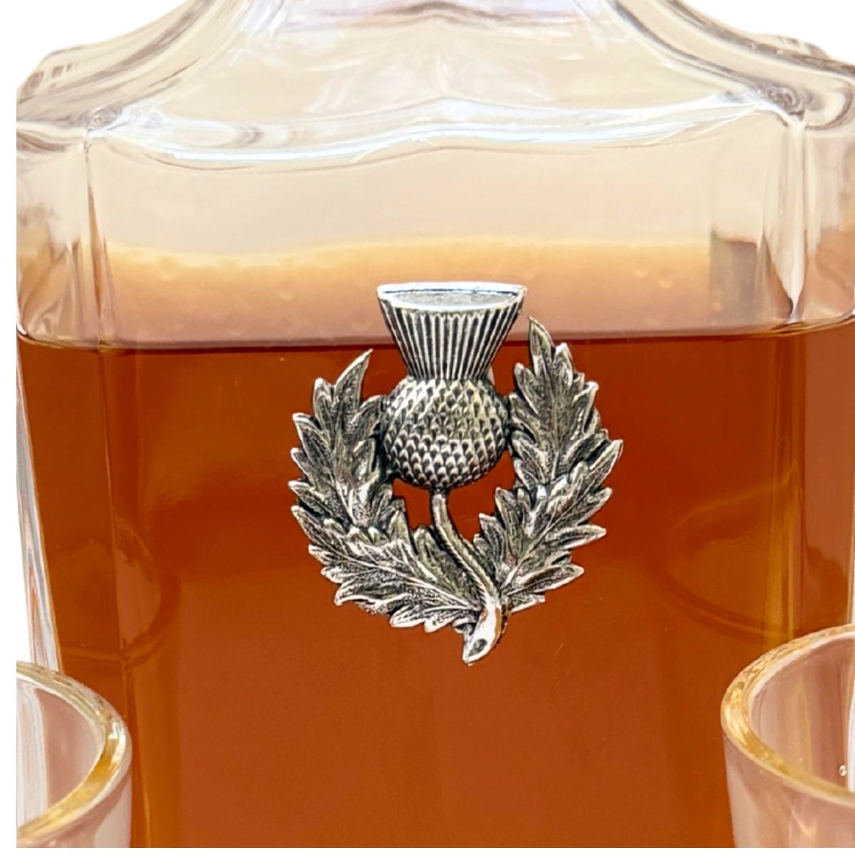 Silver Thistle Decanter Set | Gift for Lovers of Scotland