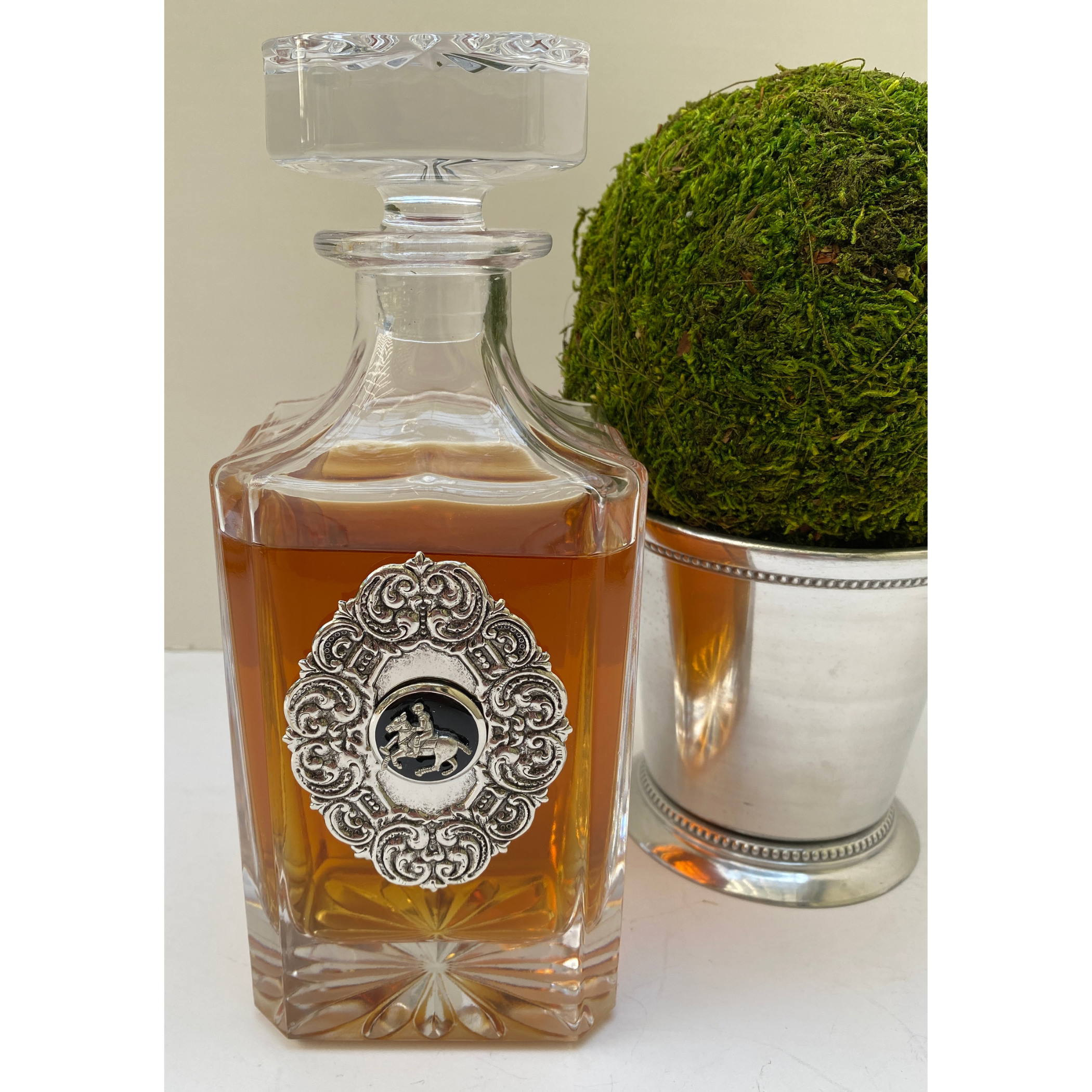 Crystal Decanter Equestrian Polo Theme