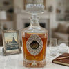 
The Classic Legacy custom decanter features a large oval silver medallion and in the center is the unique logo of the customer.  Each is handcrafted in the USA and individually boxed.   This  is a great corporate gift, gift for a hotel, or a gift for a museum. 

