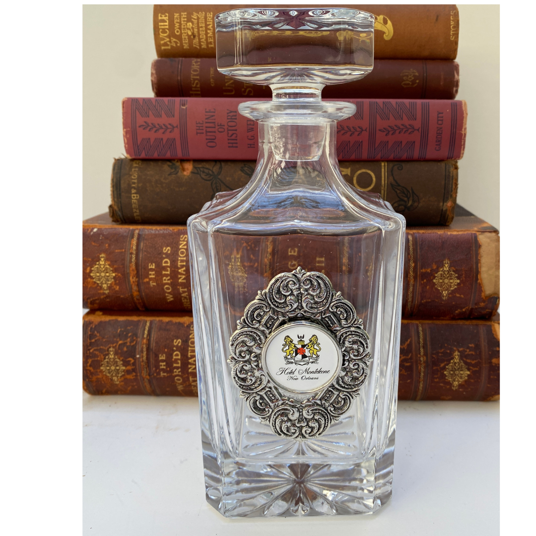 Custom Logo Decanter with Large Silver Medallion