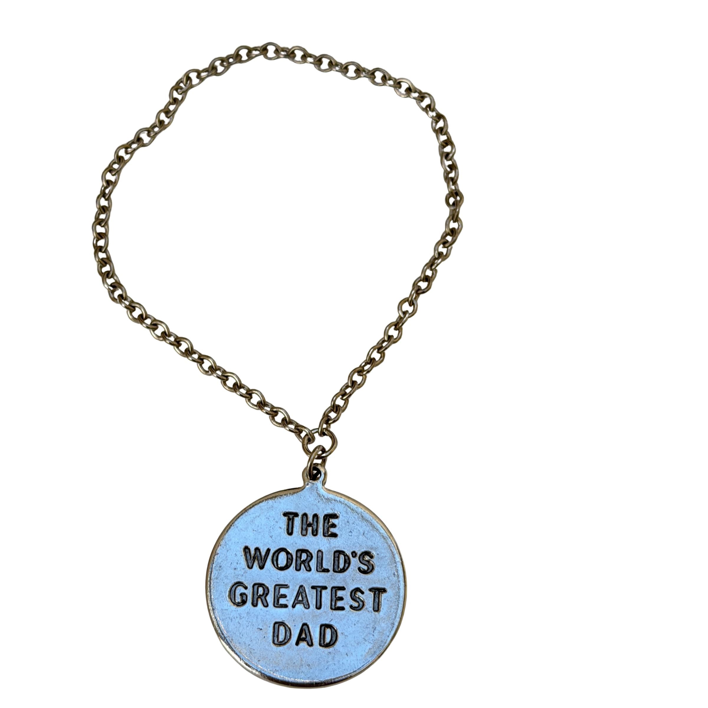 Decanter Label on Chain "The World's Greatest Dad"