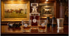 Decanter Set with Chain Marker and Custom Logo and 2 bourbon glasses
