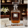 Decanter with Silver Medallion & Mother of Pearl Gift for 30th Anniversary