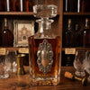 Decanter with Vintage Fancy  Silver Medallion