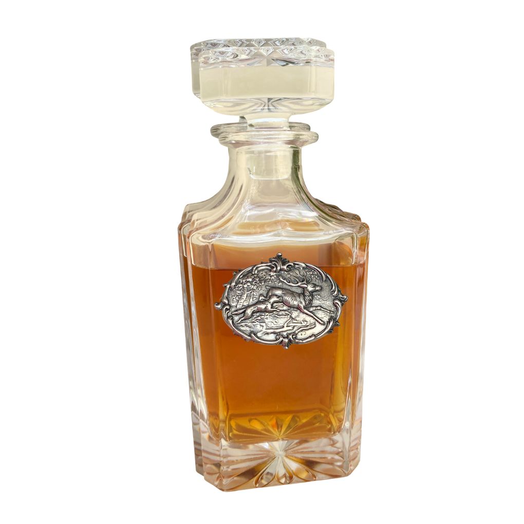 Deer & Hound Crystal Decanter | Gift for Deer Hunter | Gift for Deer Lover