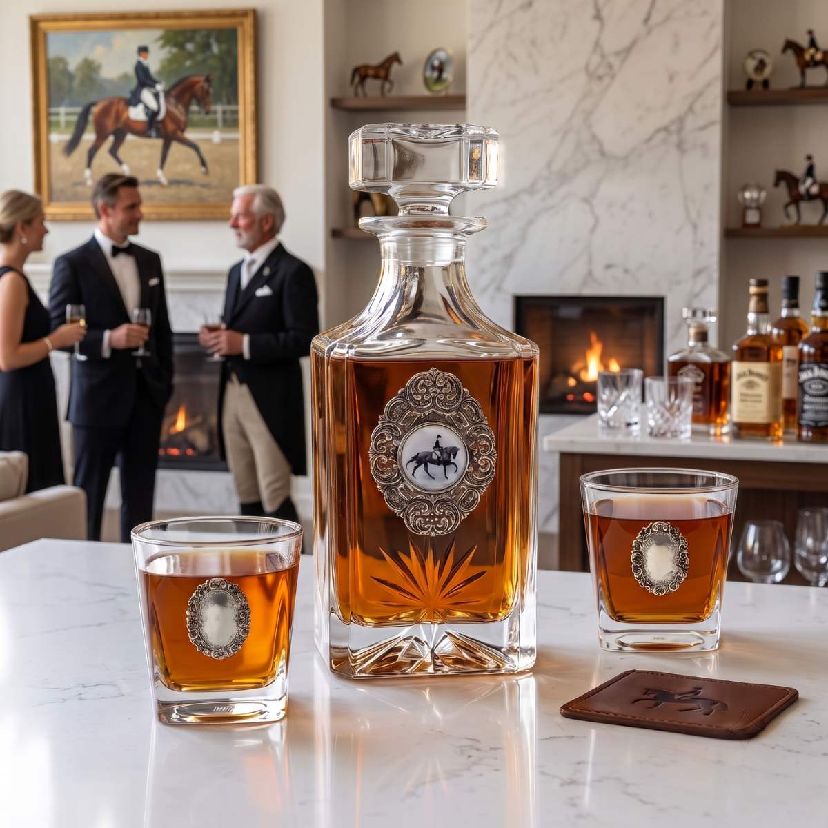 Dressage Decanter Set  | Gift for Dressage Lover & Enthusiast