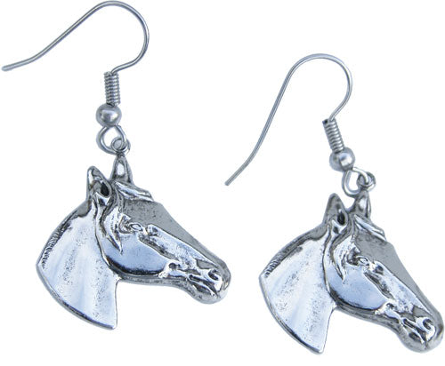 Earrings for Horse Lover | Silver Horse head | Accessory for Derby