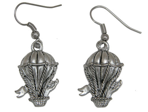 Earrings Silver Hot Air Balloons