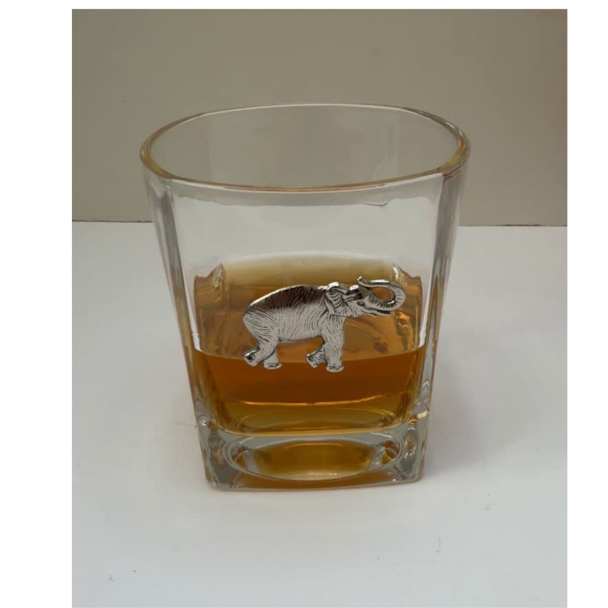 Elephant Bourbon Glass | Silver Elephant Glass Gift for Sprots Fan